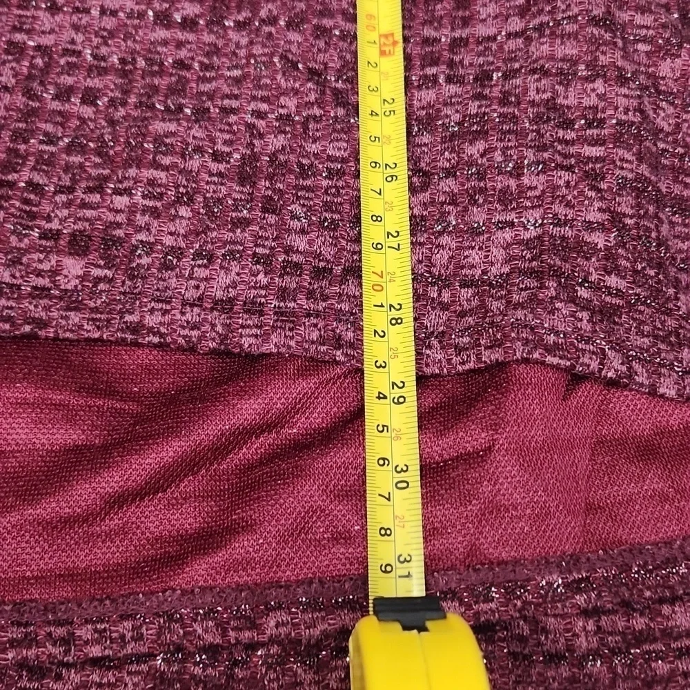 Lane Bryant Sweater Womens Size 22/ 24 Turtleneck Tunic Burgundy Long Sleeve